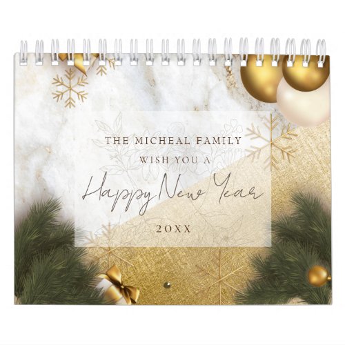 Elegant custom text quote Christmas  new year  Calendar
