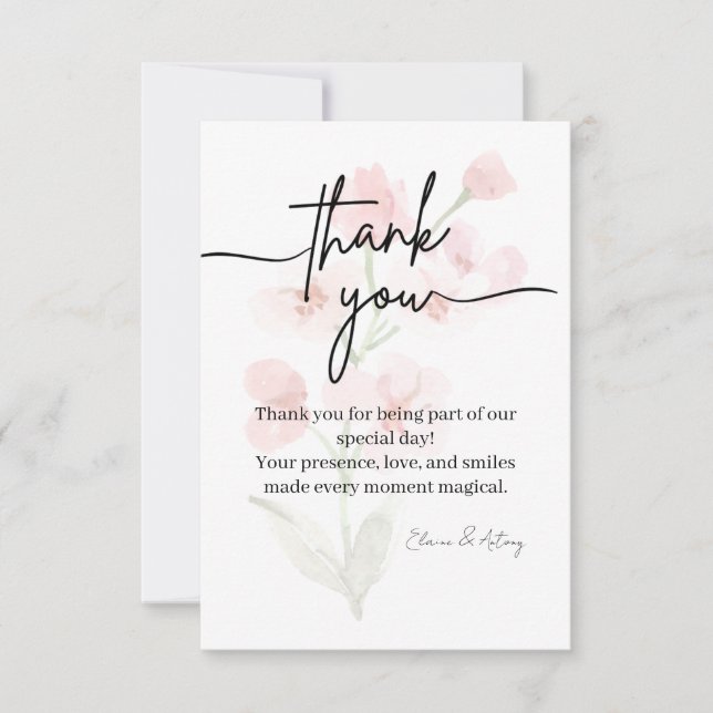 Elegant Custom Thank You Card (Front)