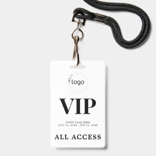Elegant Custom VIP All Access Pass Event Badge