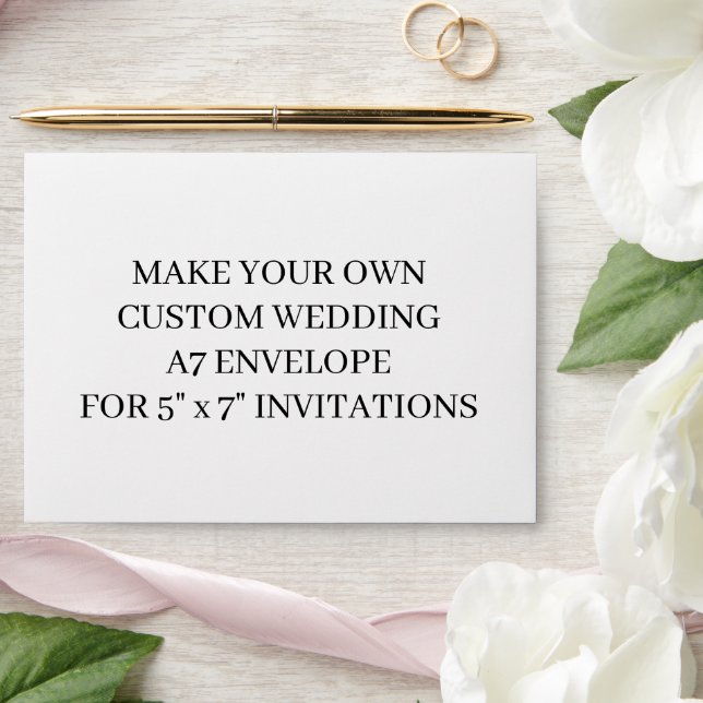 Elegant Custom Wedding A7 Envelope For 5x7 Invites (Wedding)