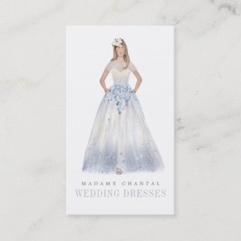 Elegant Custom Wedding Dress Designer Boutique Business Card by Jujulili at Zazzle