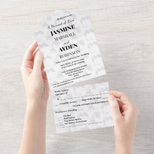 Elegant Custom Wedding Invitations 