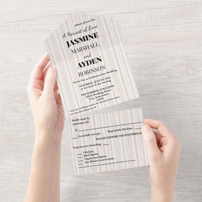 Elegant Custom Wedding Invitations  (Tearaway)
