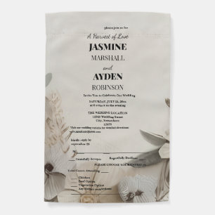 Elegant Custom Wedding Invitations Garden Flag