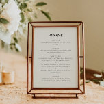 Elegant Custom Wedding Menu Template Ivory Cream<br><div class="desc">This customizable printed menu in ivory cream and black adds a sophisticated and polished touch to your dining experience. Featuring a clean layout with elegant calligraphy at the top, it lists the appetizer, starter, main course options, and dessert in an easy-to-read format. Perfect for weddings, rehearsal dinners, or any formal...</div>