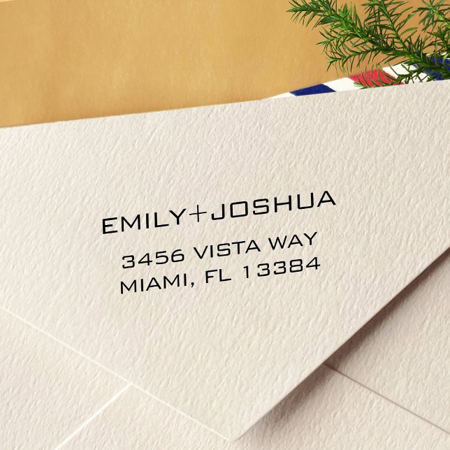 Elegant Custom Wedding Name and Address Self-inking Stamp (Creator Uploaded)