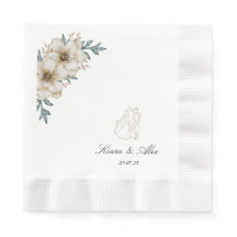 Elegant Custom Wedding Napkins – Personalized 