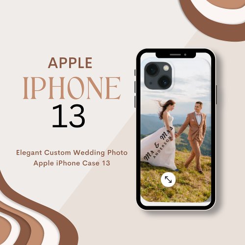 Elegant Custom Wedding Photo Apple X11121314 iPhone 13 Case