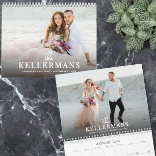 Elegant Custom Wedding Photo Calendar