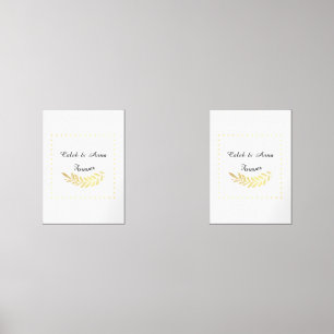 Elegant Custom Wedding Poster Wall Art Sets