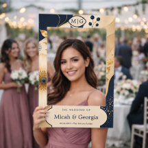 Elegant Custom Wedding Selfie Frame Luxury Style