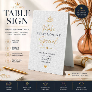 Elegant Custom Wedding Table Tent Sign