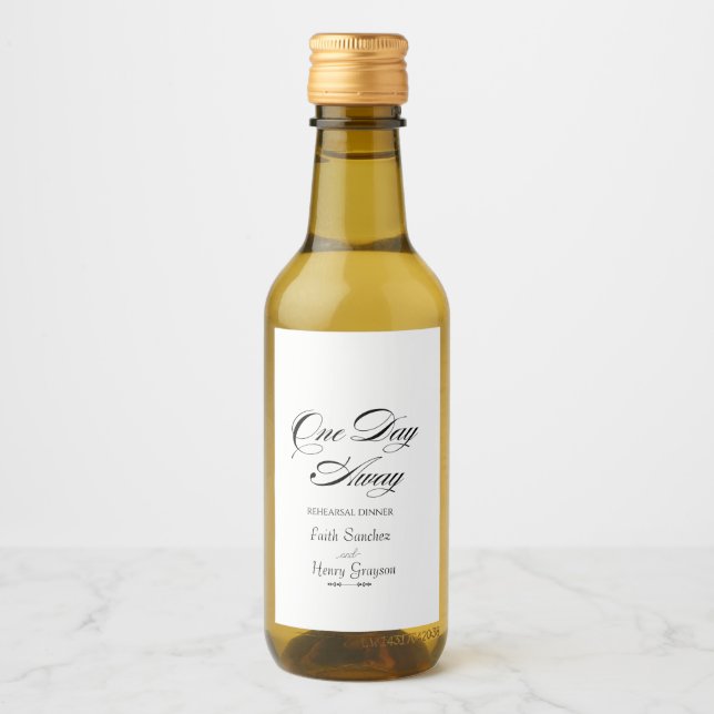 Elegant Custom Wedding Wine Label (Front)