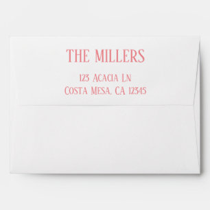 Elegant Custom White and Pink Glitter Envelope