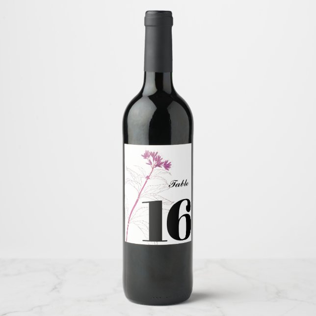 Elegant custom wine label Party table label (Front)