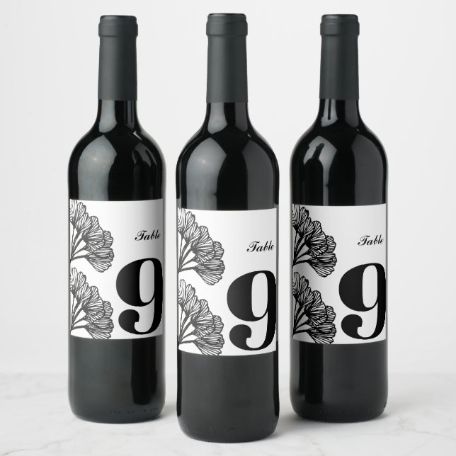 Elegant custom wine label, party table label (Bottles)