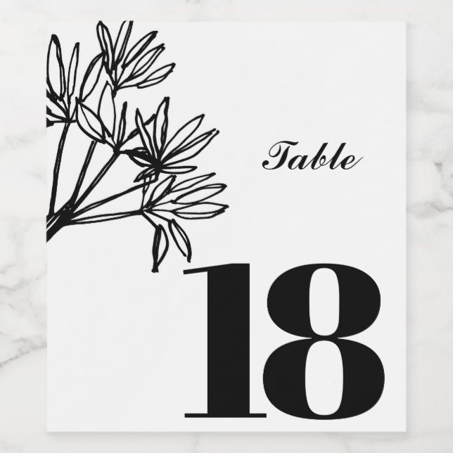Elegant custom wine label, party table label (Single Label)