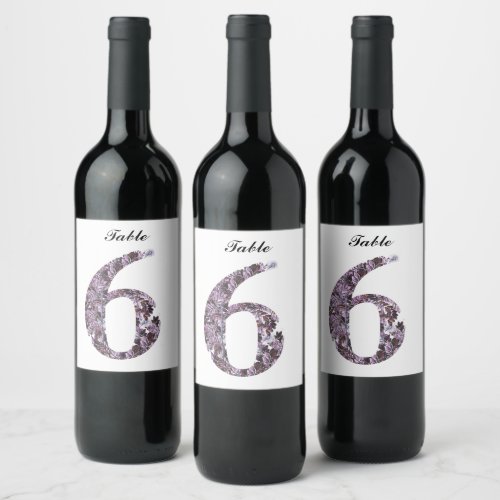 Elegant custom wine label Party table label