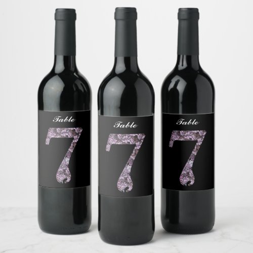 Elegant custom wine label Party table label