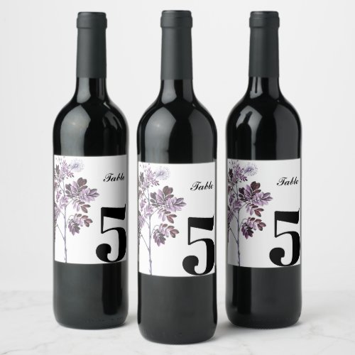 Elegant custom wine label Party table label