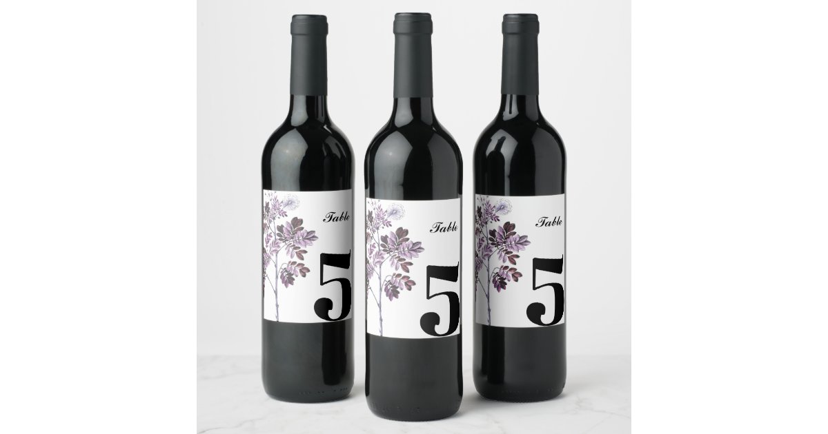 Elegant custom wine label Party table label | Zazzle