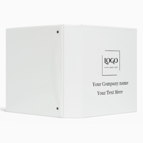 Elegant custom your logo template 3 ring binder