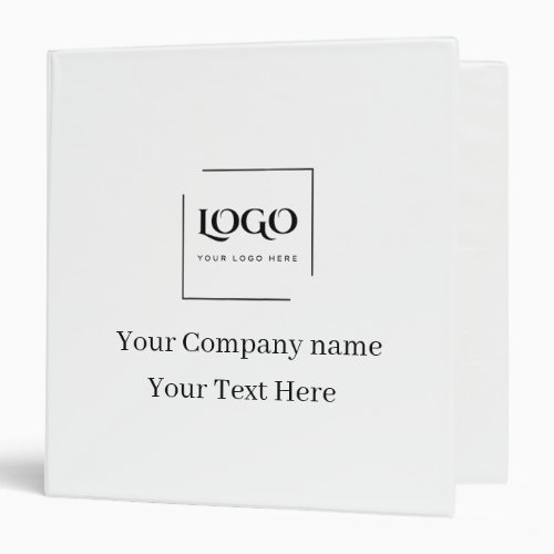 Elegant custom your logo template 3 ring binder
