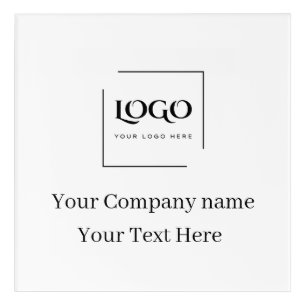 Elegant custom your logo template acrylic print