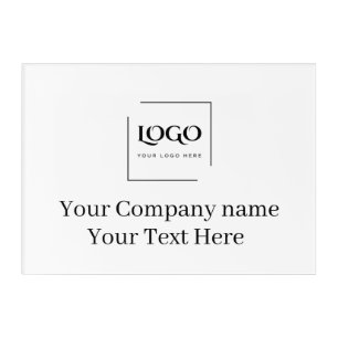 Elegant custom your logo template acrylic print