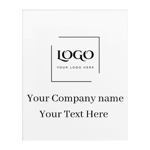 Elegant custom your logo template acrylic print