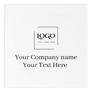 Elegant custom your logo template acrylic print