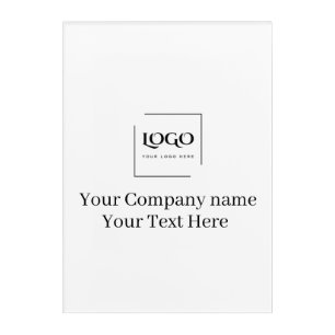 Elegant custom your logo template acrylic print