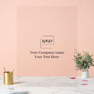 Elegant custom your logo template acrylic sign