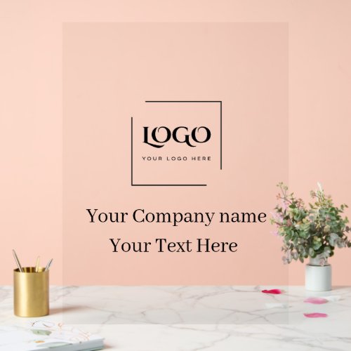 Elegant custom your logo template acrylic sign