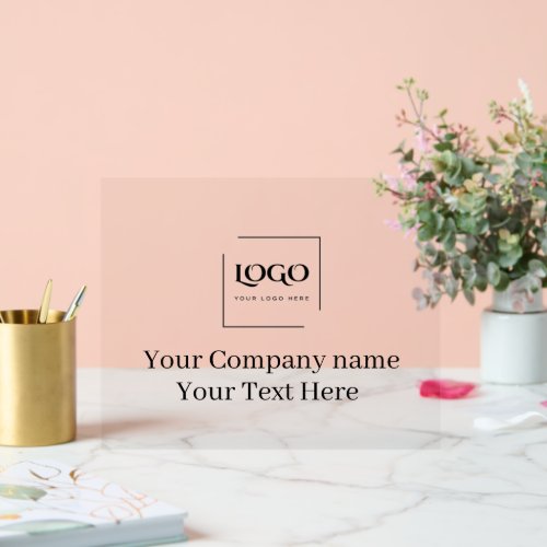 Elegant custom your logo template acrylic sign