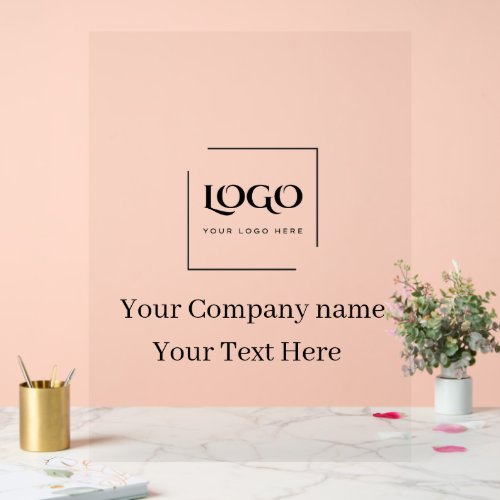 Elegant custom your logo template acrylic sign
