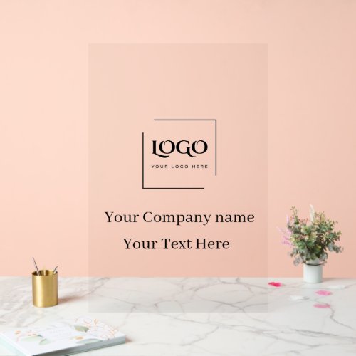 Elegant custom your logo template acrylic sign
