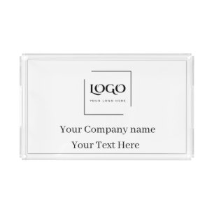 Elegant custom your logo template acrylic tray