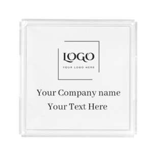 Elegant custom your logo template acrylic tray