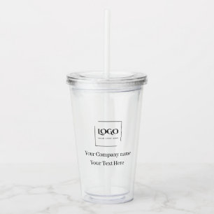 Elegant custom your logo template acrylic tumbler