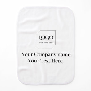 Elegant custom your logo template baby burp cloth