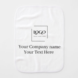 Elegant custom your logo template baby burp cloth