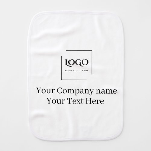 Elegant custom your logo template baby burp cloth