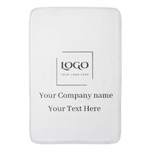 Elegant custom your logo template bath mat