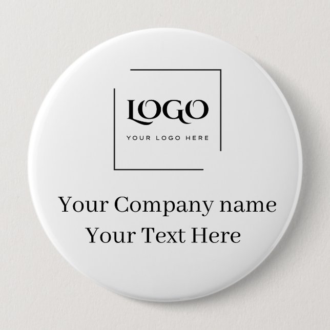 Elegant custom your logo template button (Front)