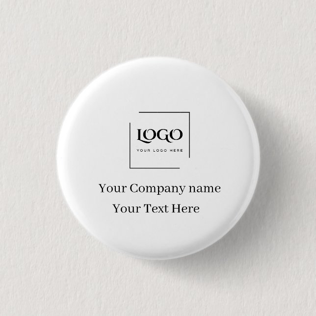 Elegant custom your logo template button (Front)