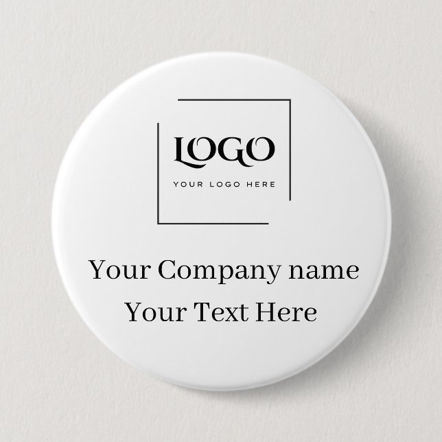 Elegant custom your logo template button (Front)