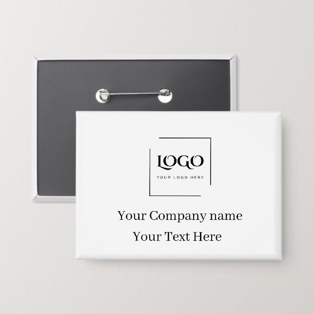 Elegant custom your logo template button (Front/Back)