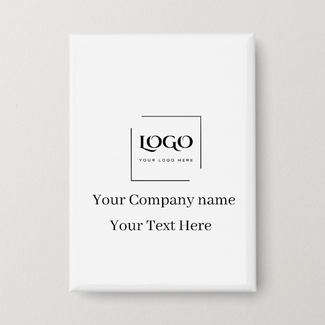 Elegant custom your logo template button (Front)