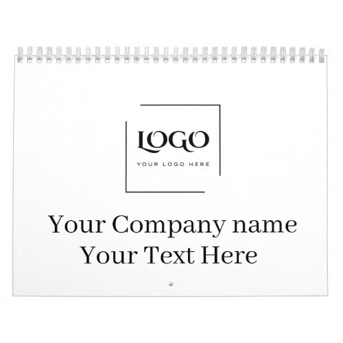 Elegant custom your logo template calendar